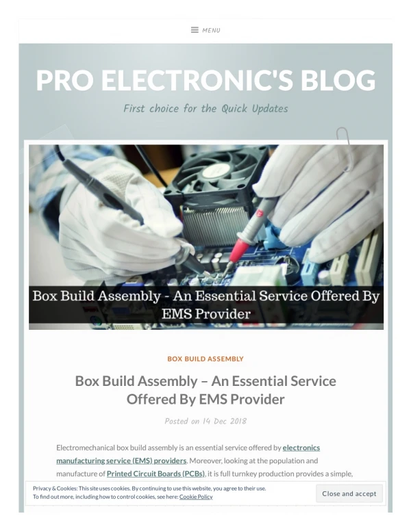 Box Build Assembly – An Essential Service Offered By EMS Provider