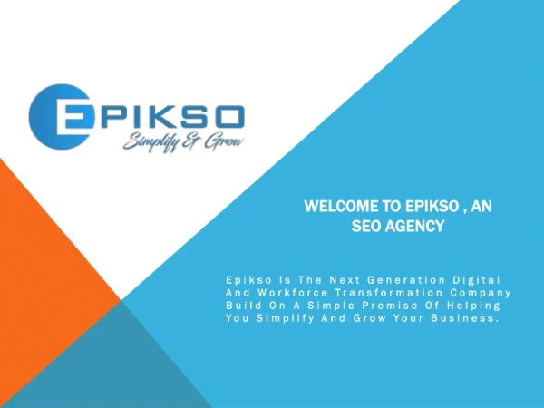 Welcome to Epikso, an SEO agency