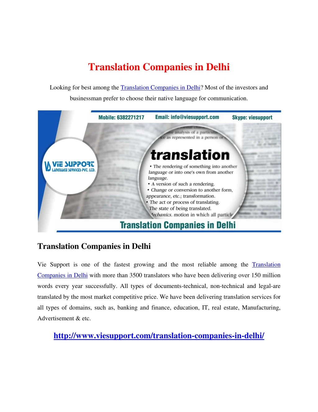translation companies in delhi