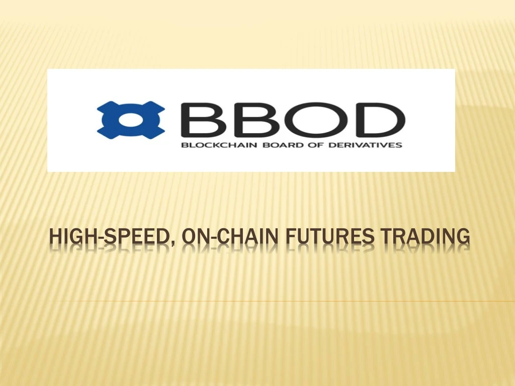high speed on chain futures trading