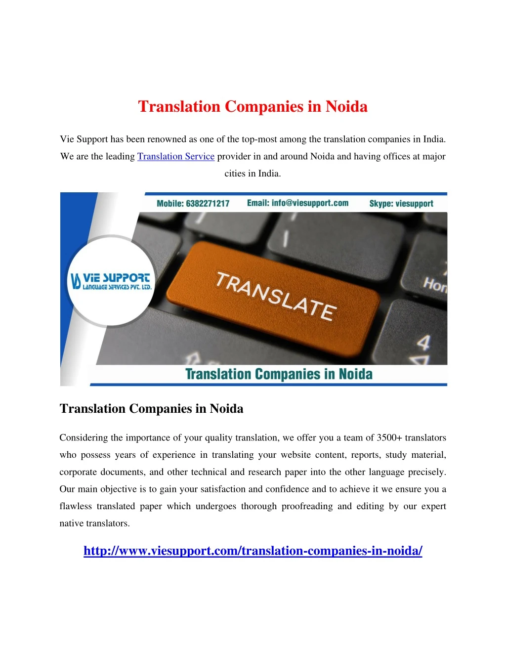 translation companies in noida