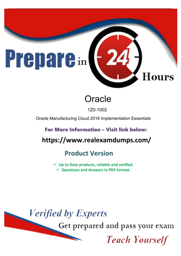 2019 Oracle 1z0-1002 Exam Study Material - Realexamdumps.com