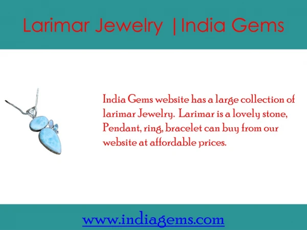 Top Larimar Jewelry | India Gems