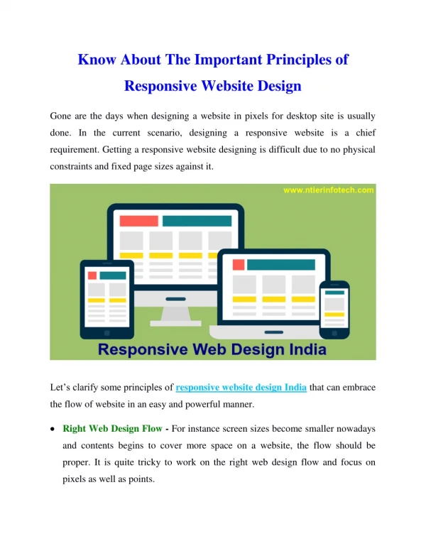 know about the important principles of