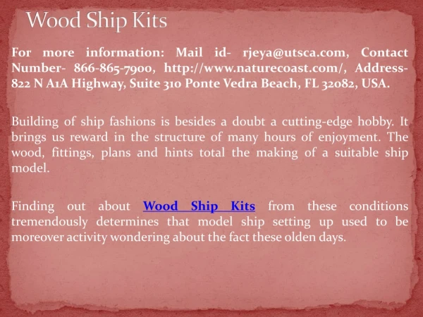 Wood Ship Kits