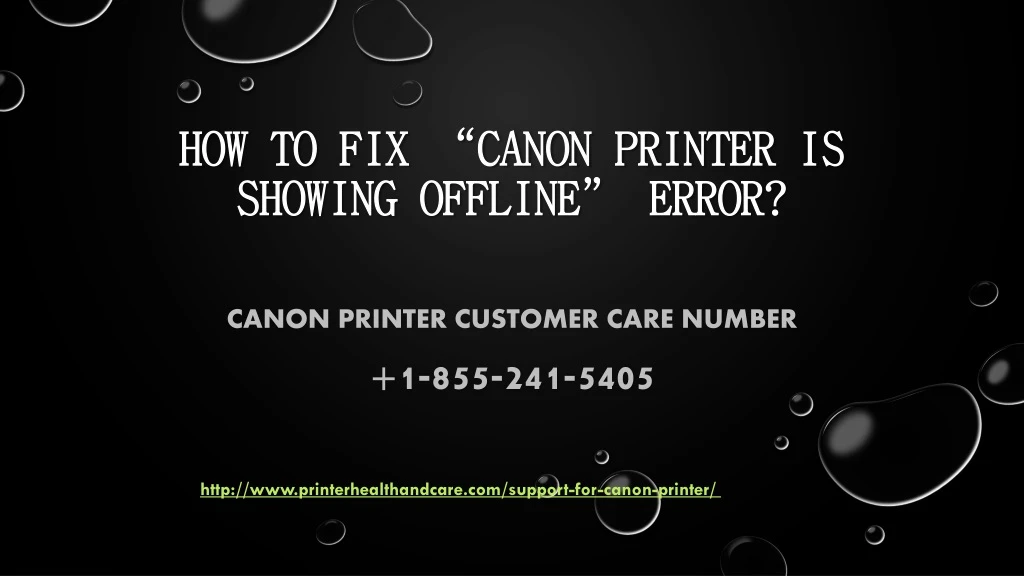 how to fix canon printer is showing offline error