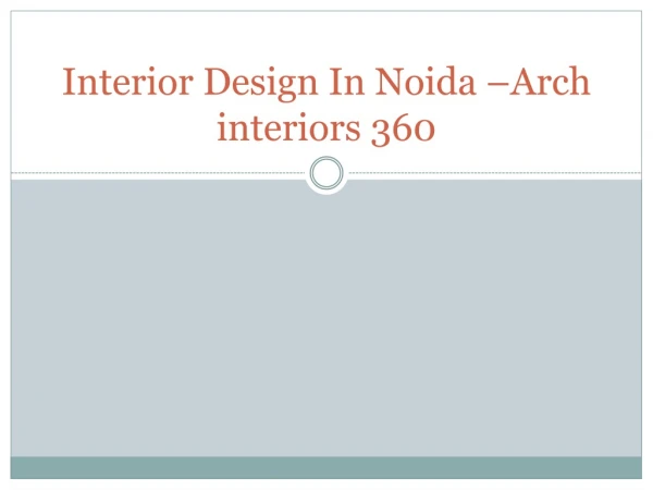 Interior Design Noida