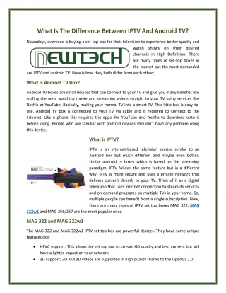 What Is The Difference Between IPTV And Android TV? - slide 1
