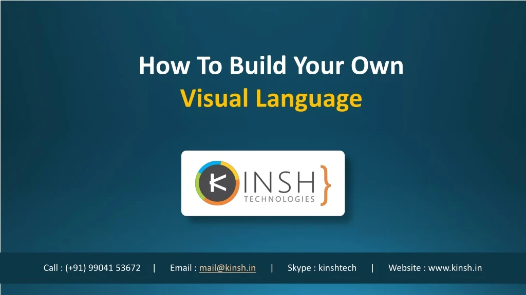 how to build your own visual language