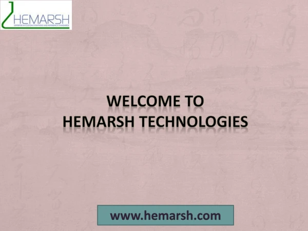 welcome to hemarsh technologies