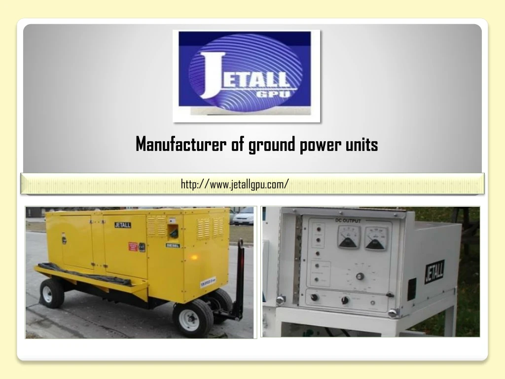 manufacturer of ground power units