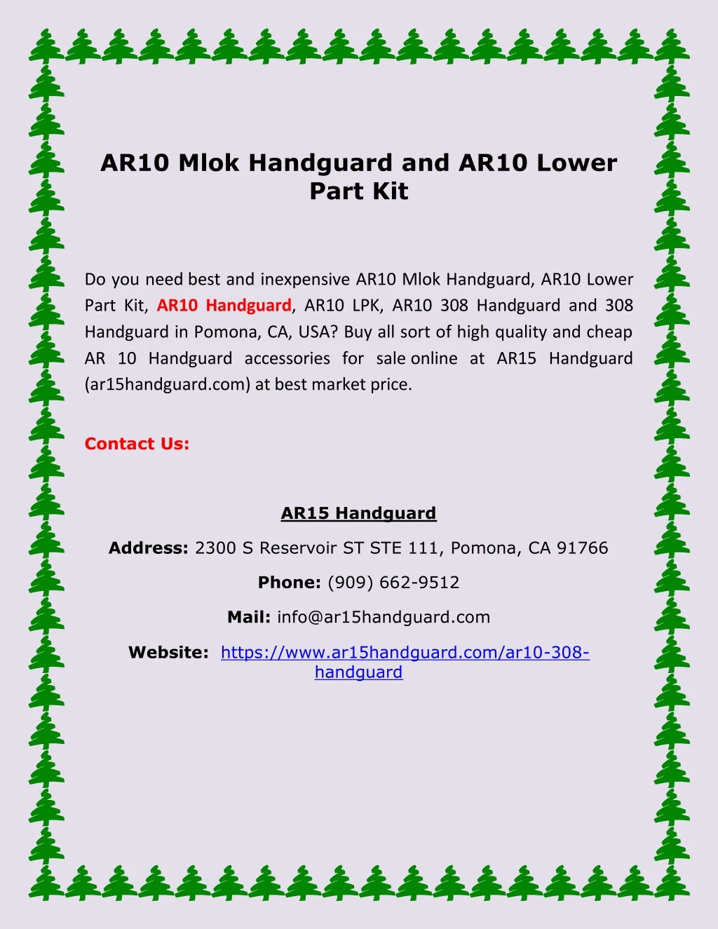 ar10 mlok handguard and ar10 lower part kit