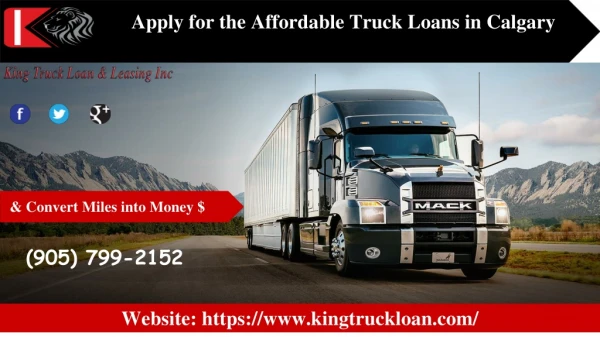 Apply for the Affordable Truck Loans in Calgary