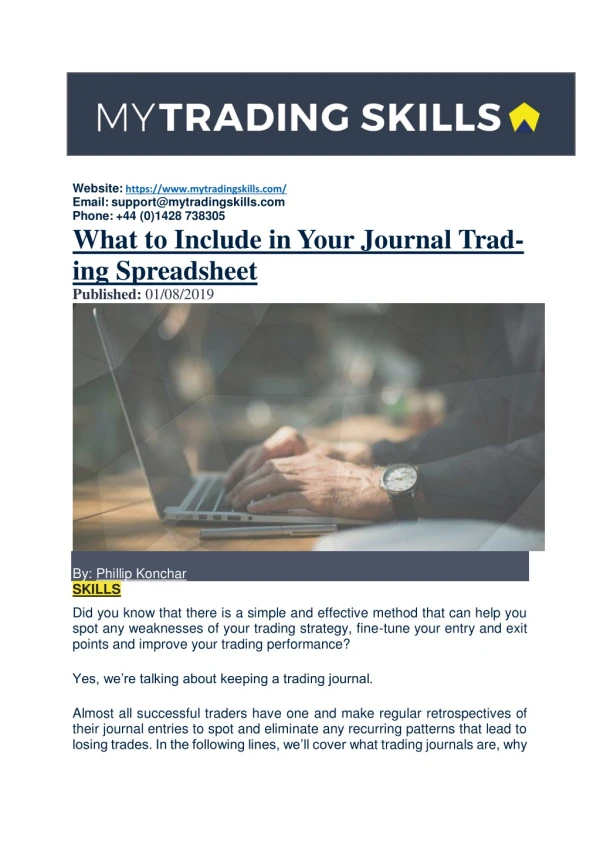 Here's What to Include in Your Journal Trading Spreadsheet