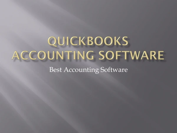 quickbooks accounting software