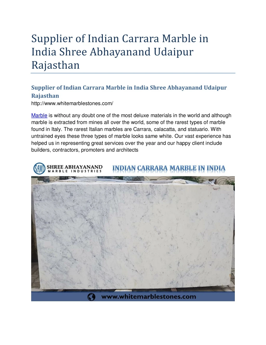 supplier of indian carrara marble in india shree