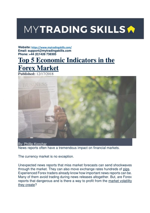Top 5 Economic Indicators in the Forex Market