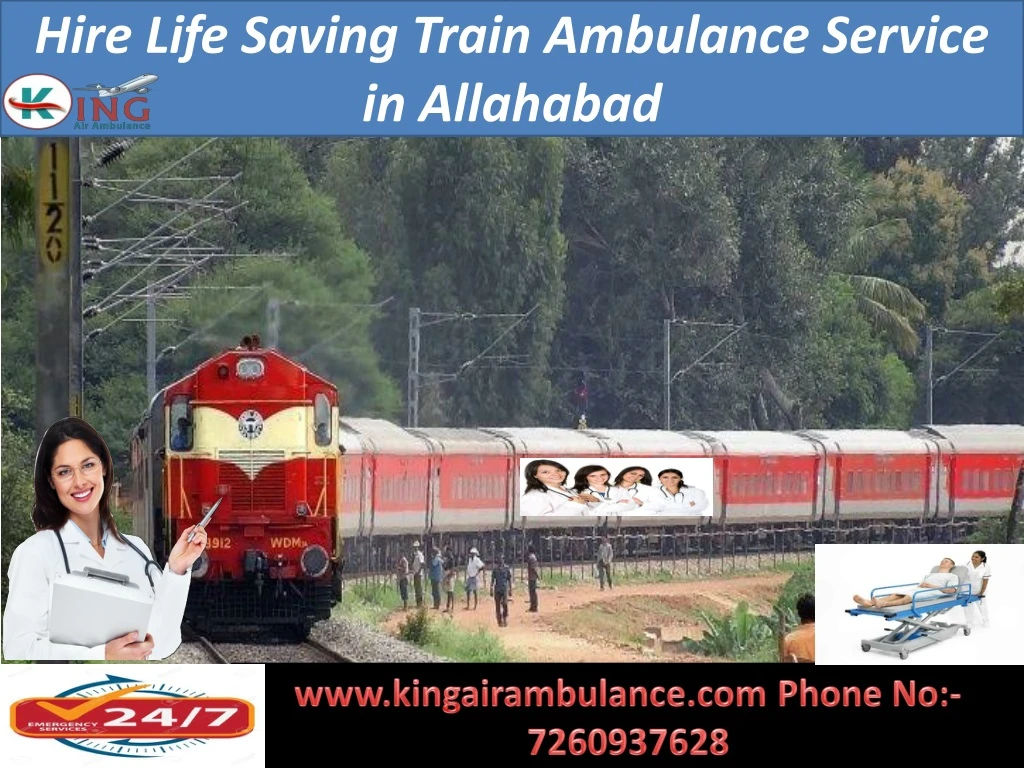 hire life saving train ambulance service in allahabad