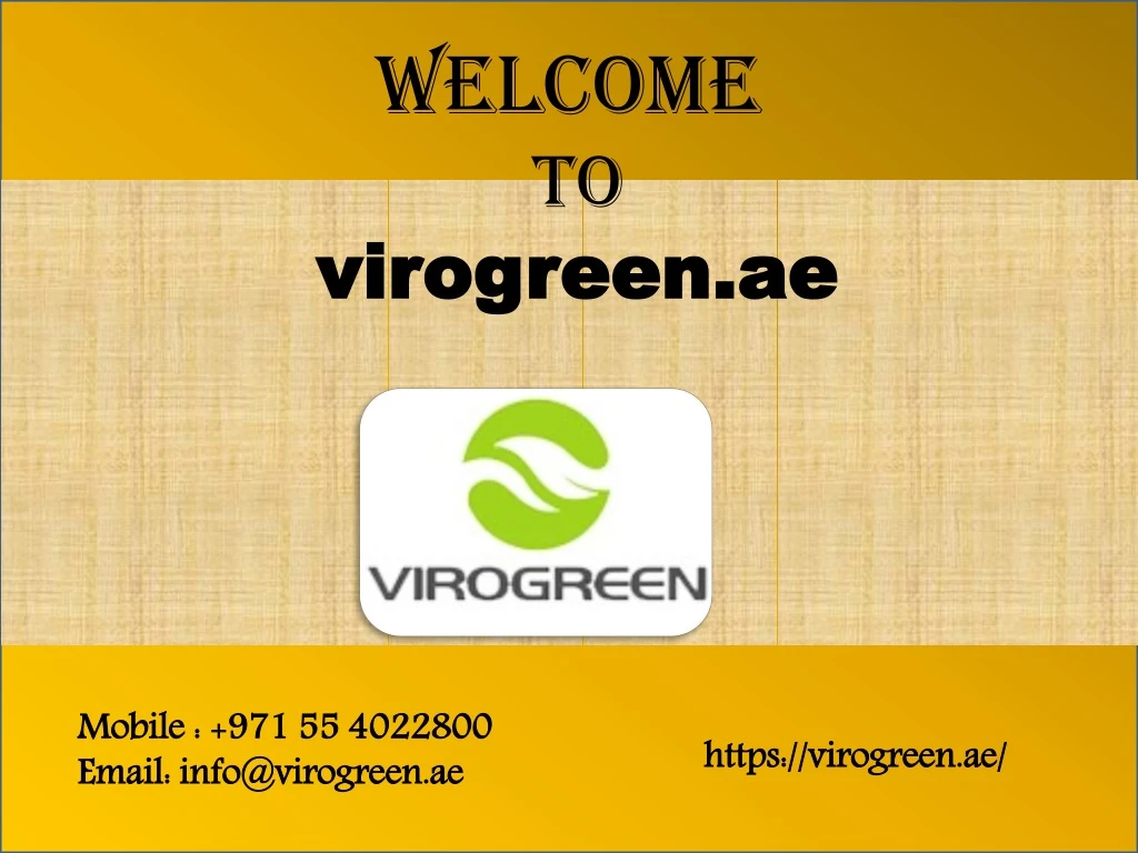 welcome to virogreen ae