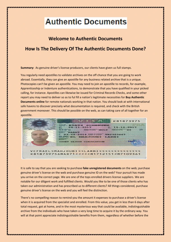 Buy AuthenticDocuments online