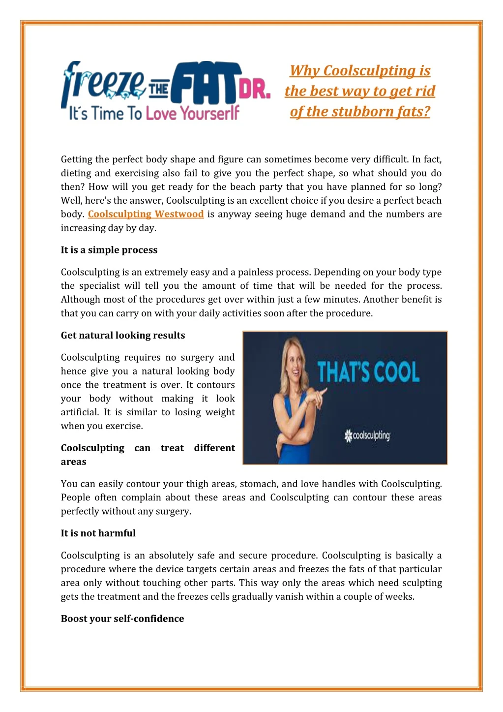 why coolsculpting is the best
