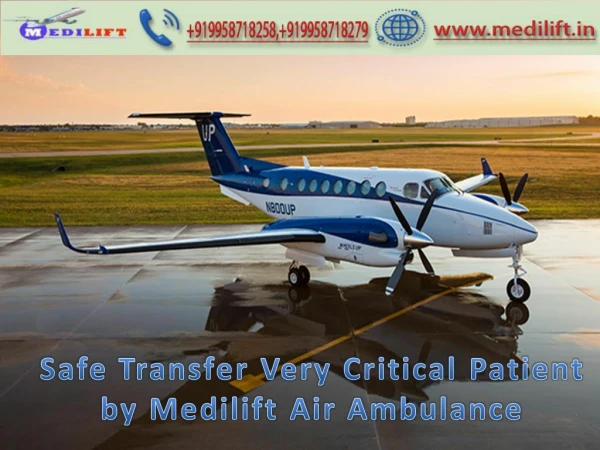 Get Safe Patient Transfer Air Ambulance Service in Kolkata
