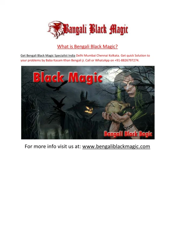 Get Bengal Black Magic Specialist India