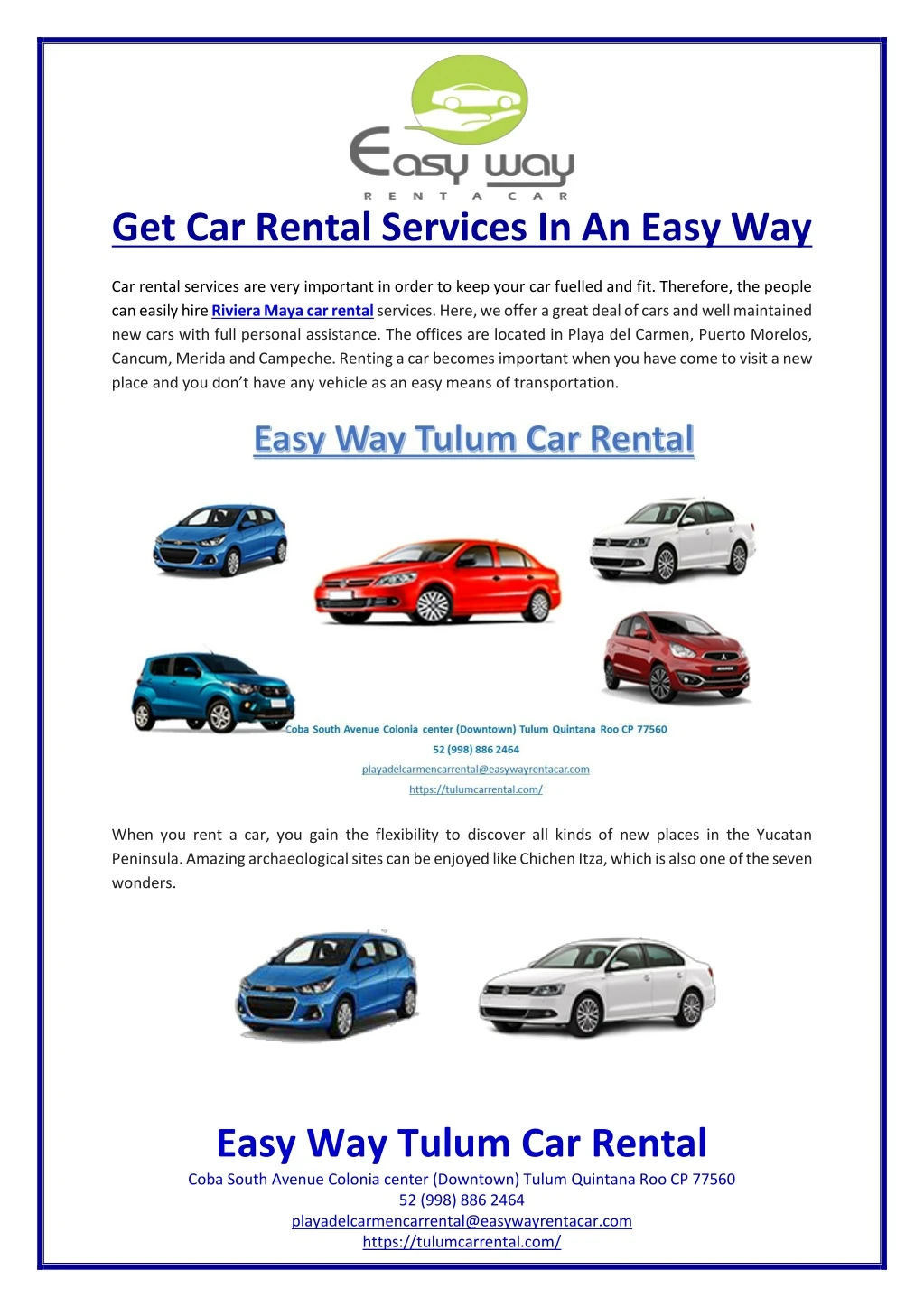 get car rental services in an easy way