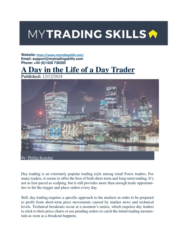 A Day in the Life of a Day Trader