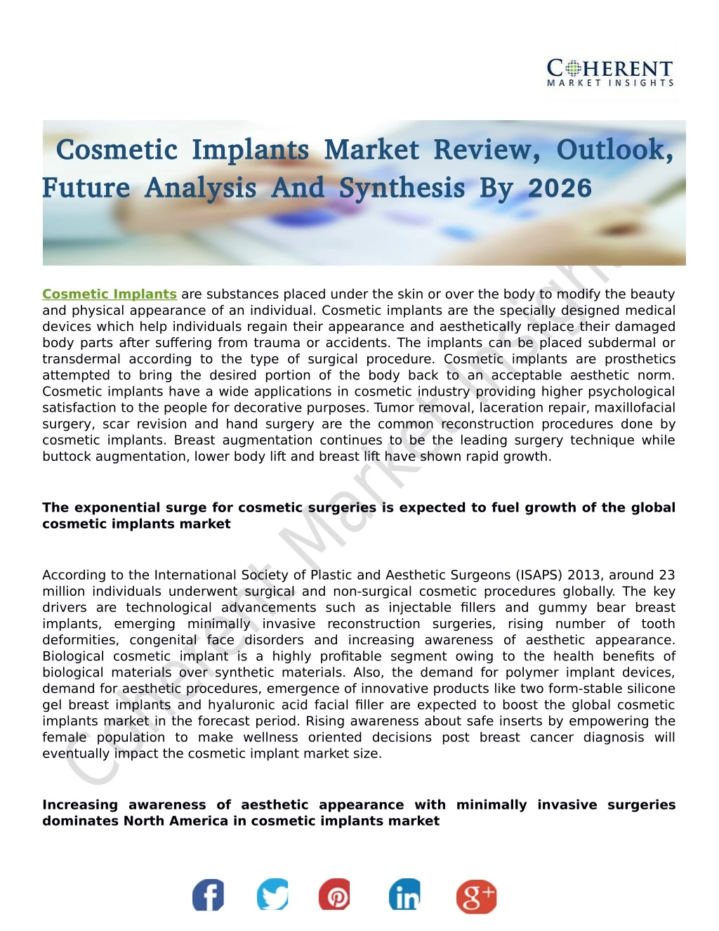 cosmetic implants cosmetic implants market review