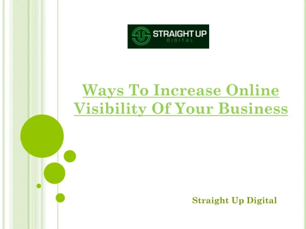 Ways To Increase Online Visibility Of Your Business