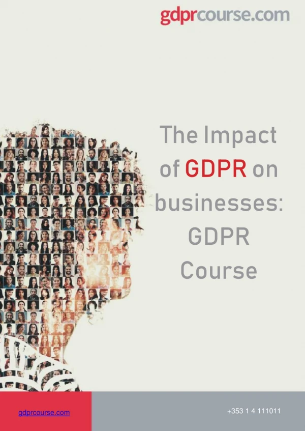 The Impact of GDPR on businesses: GDPR Course