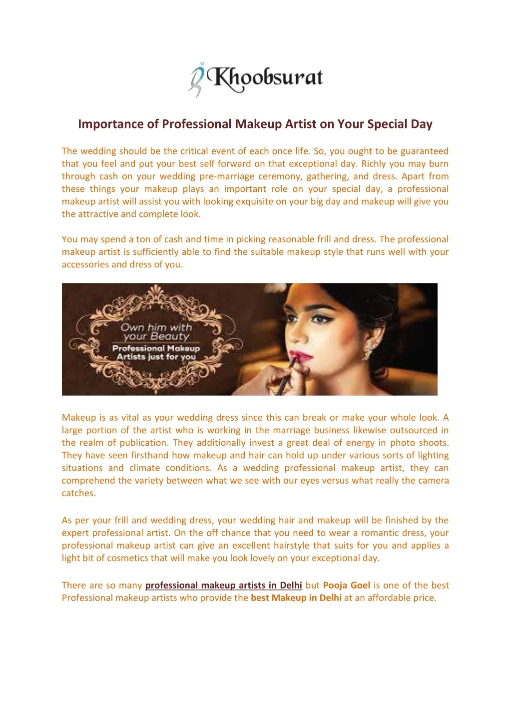 importance of professional makeup artist on your