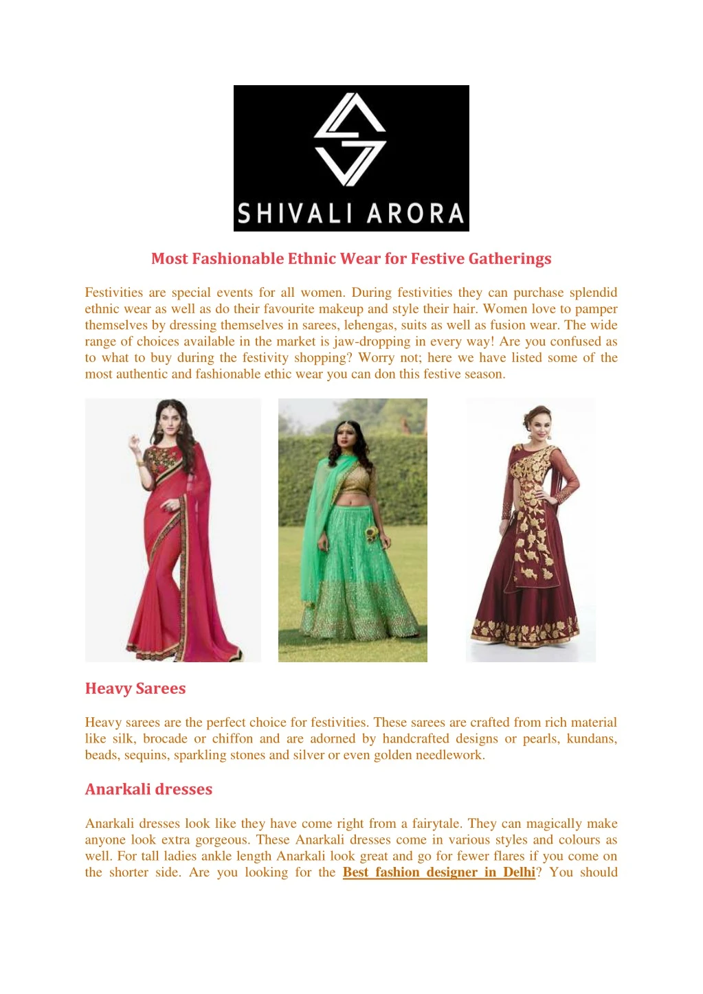 most fashionable ethnic wear for festive
