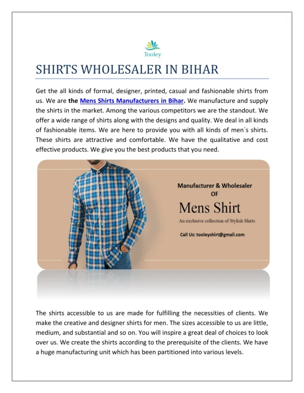Save Up To 60 % Off Cotton Shirt Wholesalers In Bihar