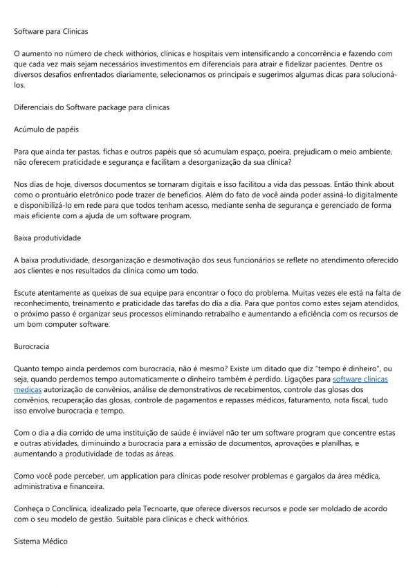software para clinicas