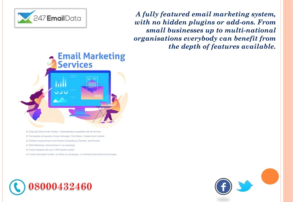 a fully featured email marketing system with