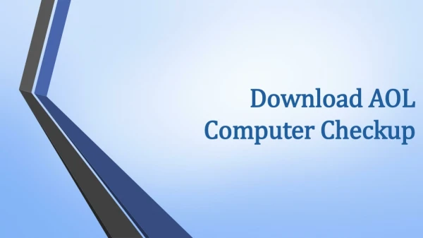 Download AOL Computer Checkup | AOL Gold Download