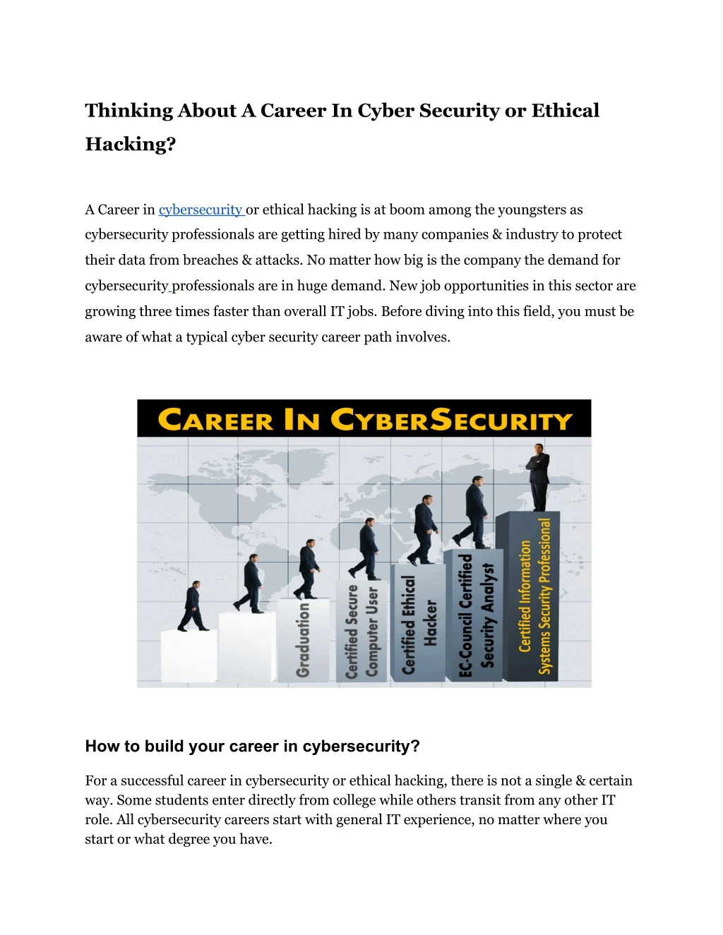 thinking about a career in cyber security