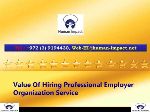 Value Of Hiring Professional Employer Organization Service