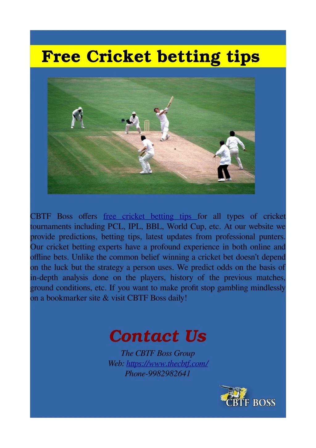 free cricket betting tips