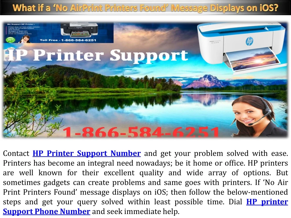 what if a no airprint printers found message