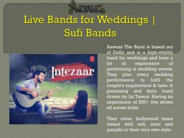Live Bands for Weddings | Sufi Bands