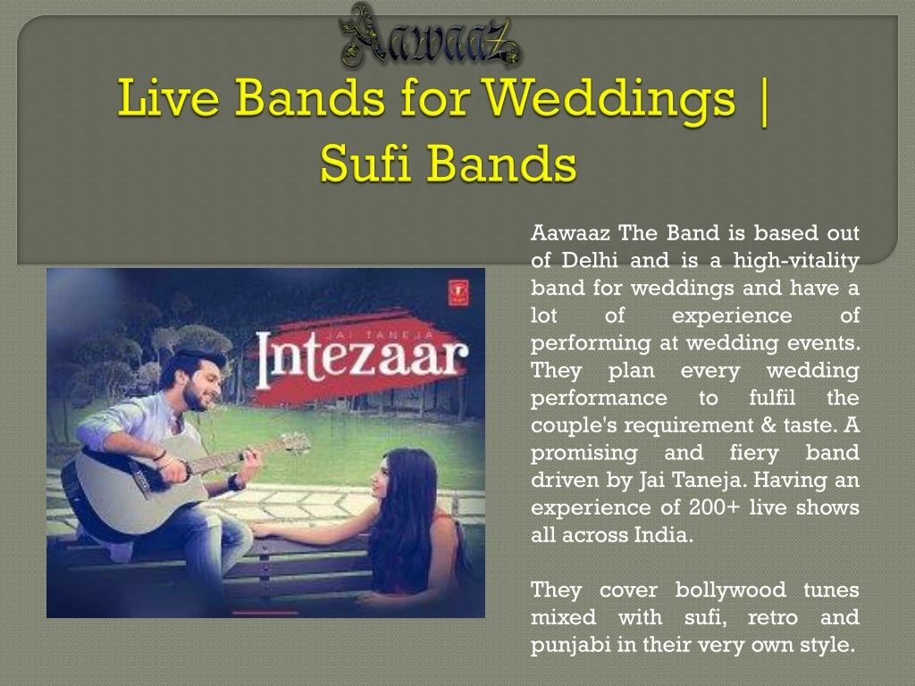 live bands for weddings sufi bands