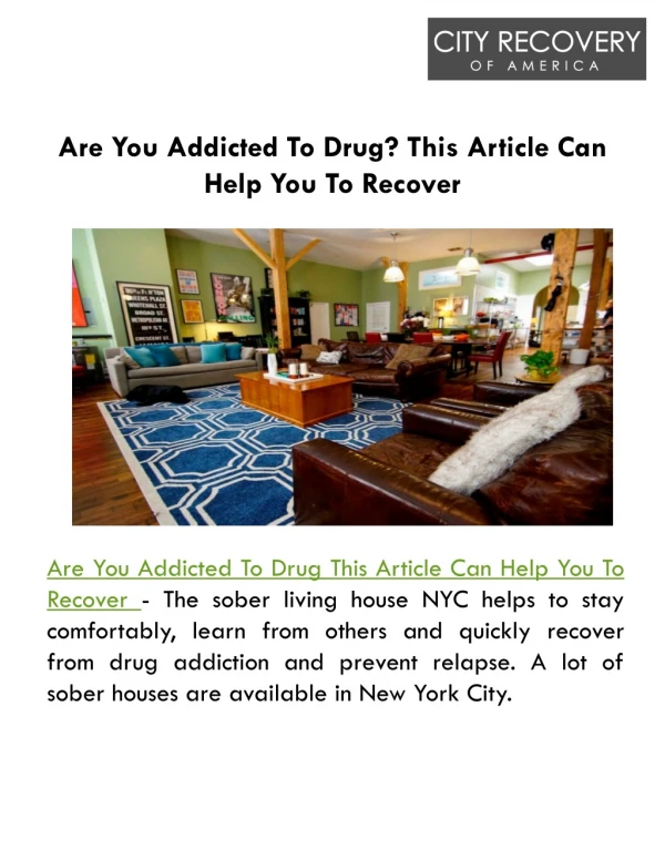 Are You Addicted To Drug? This Article Can Help You To Recover