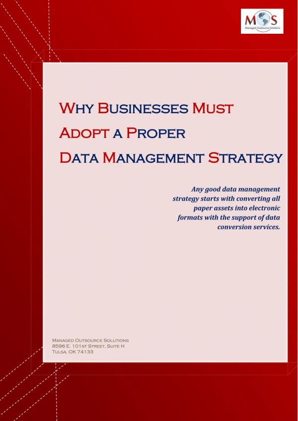 Why Businesses Must Adopt a Proper Data Management Strategy