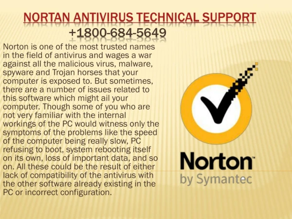 Norton Technical Support Number 1800-684-5649