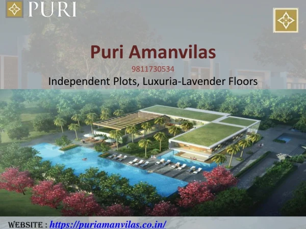 Puri Amanvilas introduces lavender floors in sec-89, Greater Faridabad
