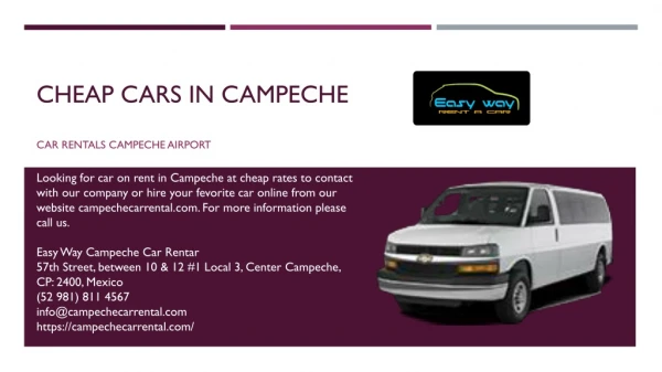 Cheap Cars in Campeche