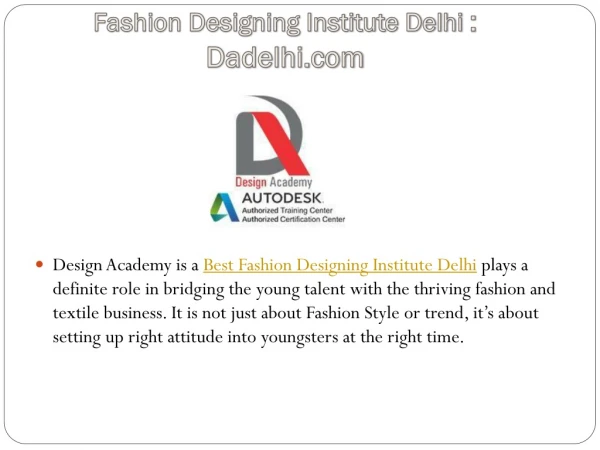 Top Fashion Designing Institute Delhi